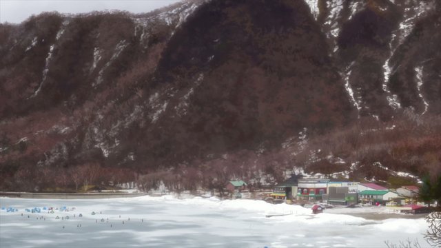 Road along Lake Ōnuma